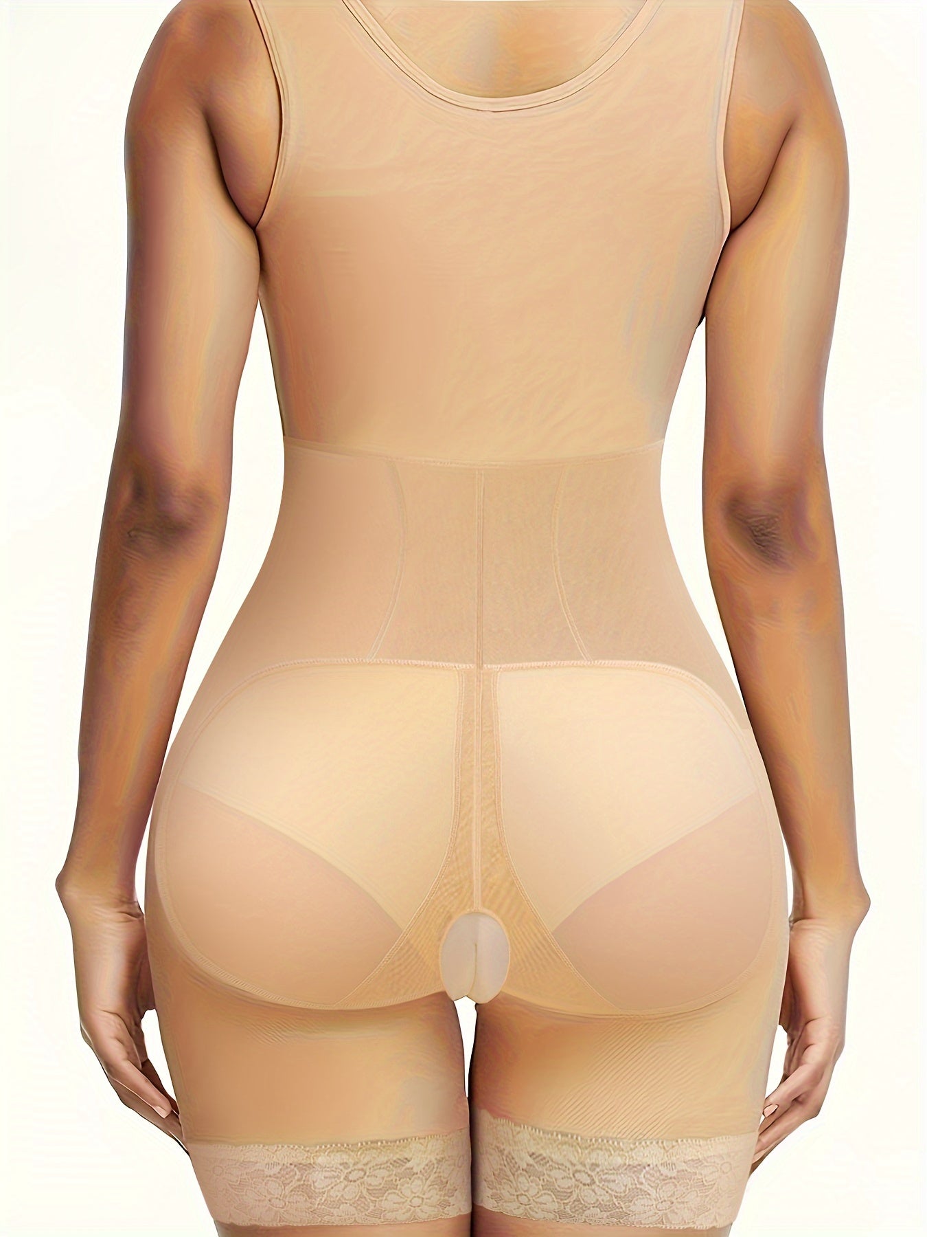 Women's Black High Support Shapewear Bodysuit with Tummy Control and Butt Lifting