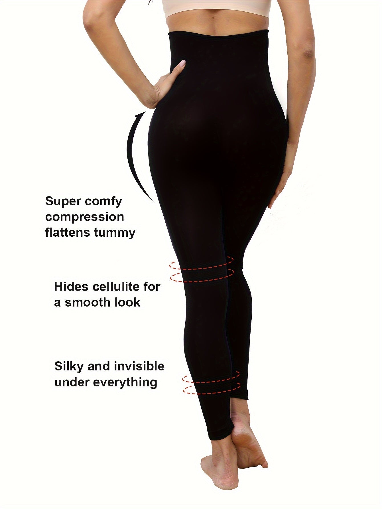 High-Waisted Shaping Leggings with High Compression and Elastic Fabric