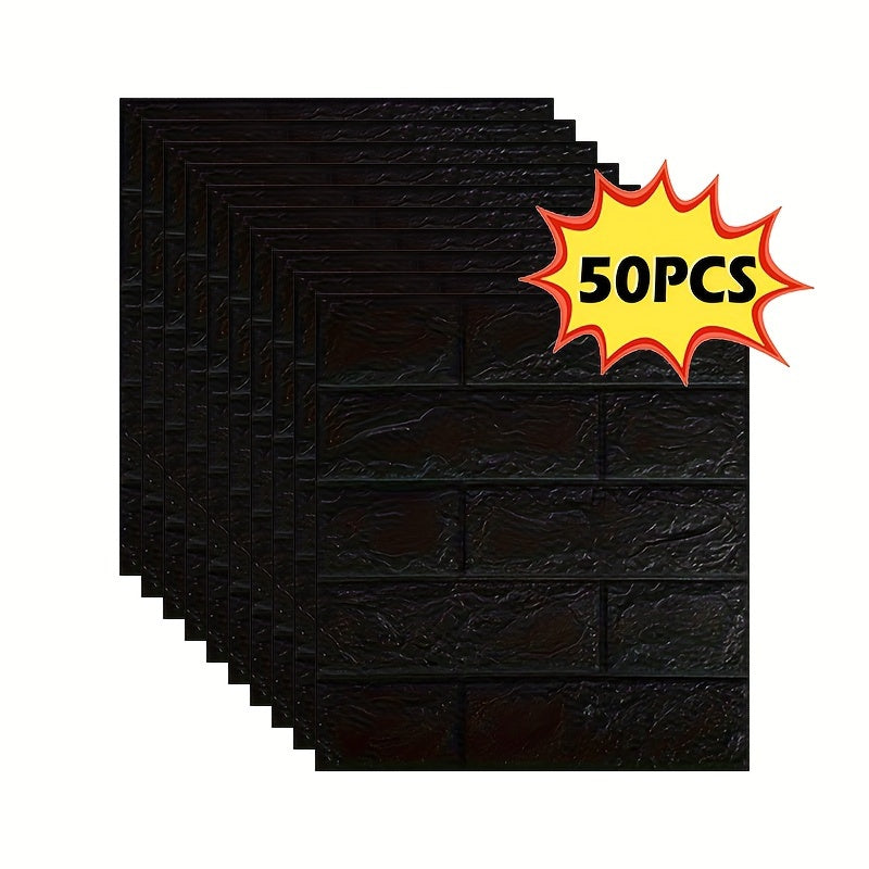 3D Stereo Imitation Brick Wall Stickers 20 50 100pcs Self-Adhesive Waterproof Decor