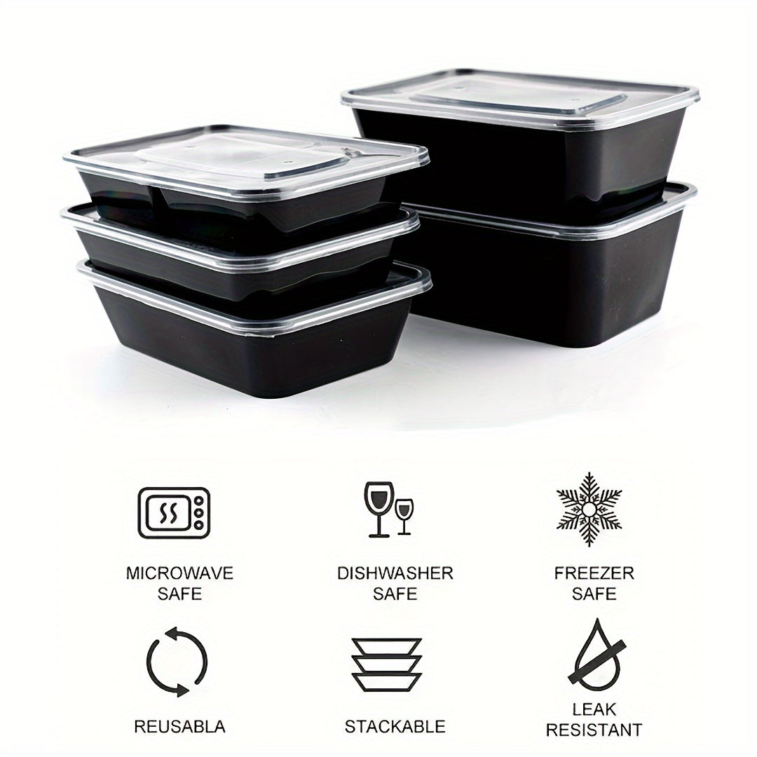 Set of 10/30 Microwave-Safe Leak-Resistant Meal Prep Containers with Stackable Design