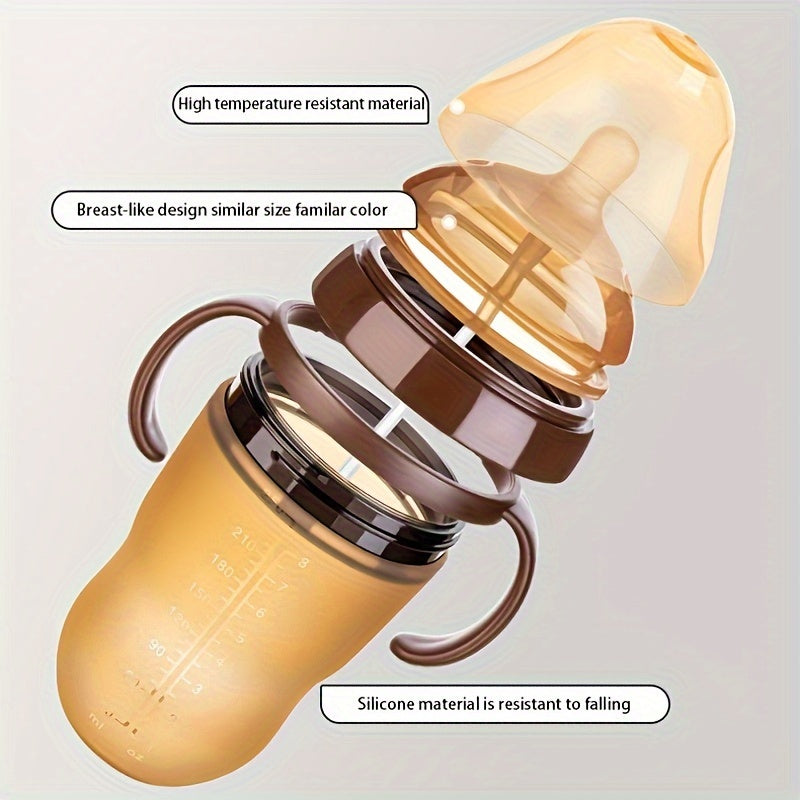 Baby Feeding Bottle Silicone 150ml 250ml with Handle for Newborns