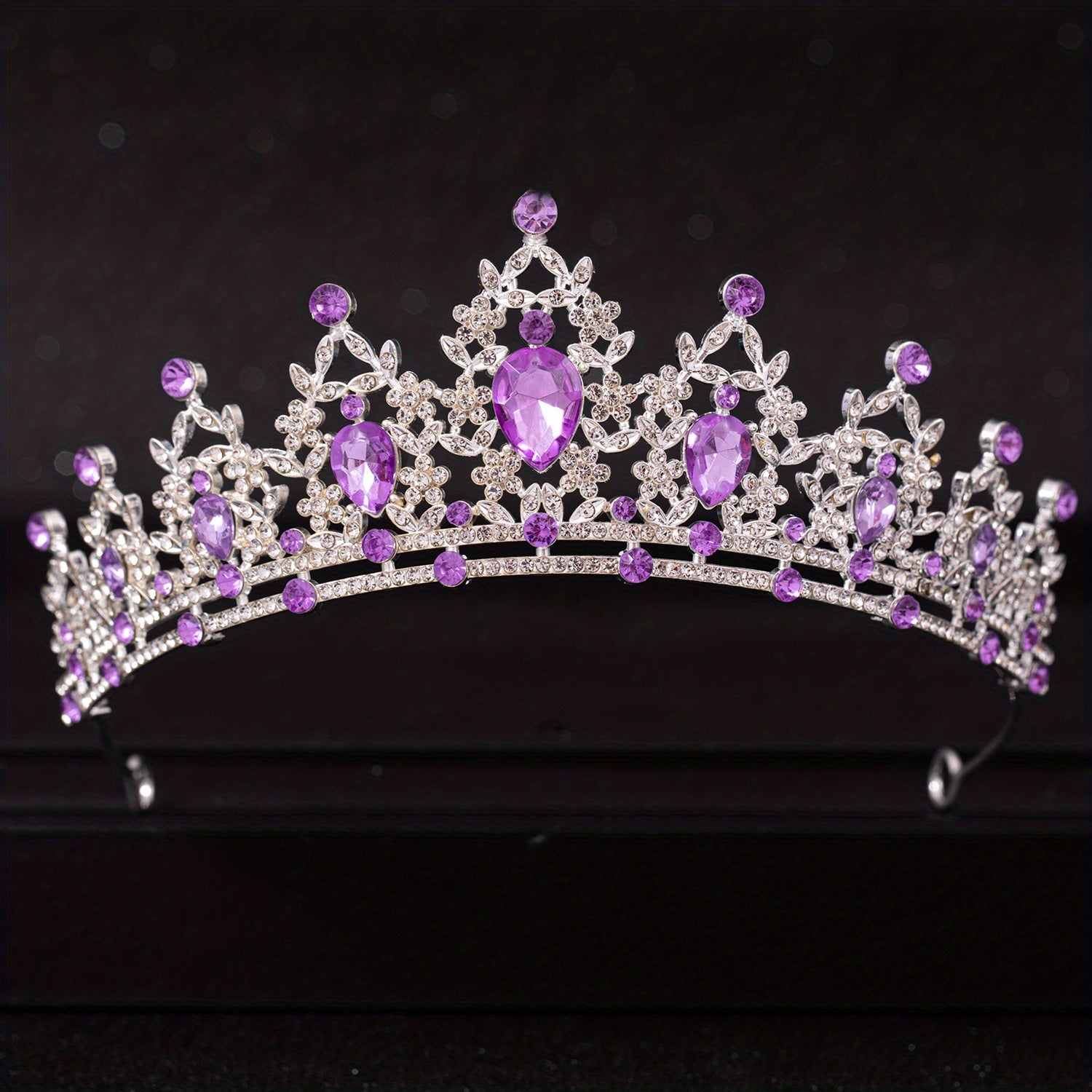 Princess Crown for Women and Girls, Queen Tiara, Elegant Silver Headpiece