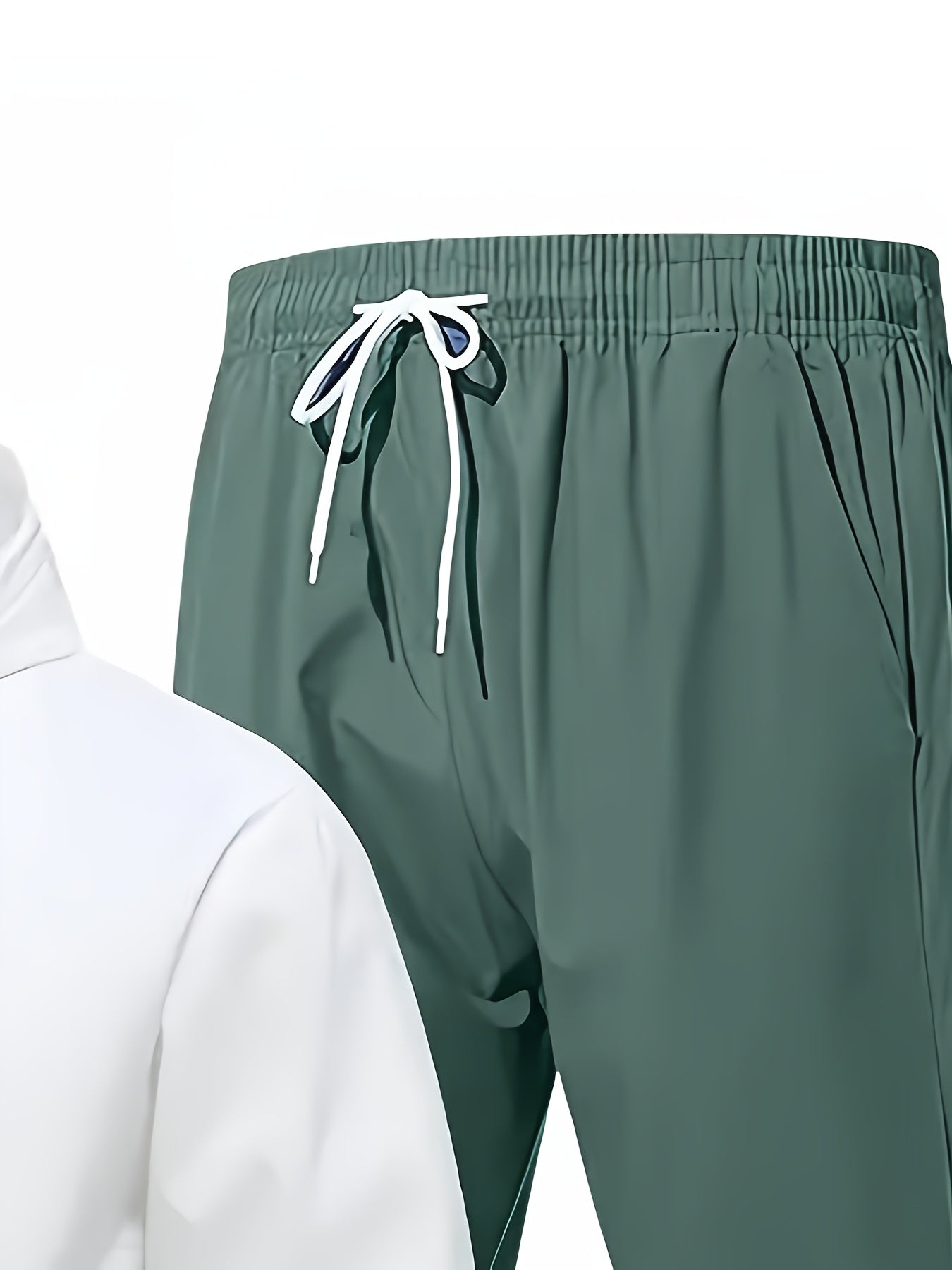 Erkaklar uchun poliester kapüşonli sport kostyumi, rangli blok dizayni bilan, ochiq havoda faoliyatlar va tasodifiy dam olish kunlari uchun ideal. Bahor/kovak uchun odatdagi moslikda cho'zilmaydigan mato to'plami.