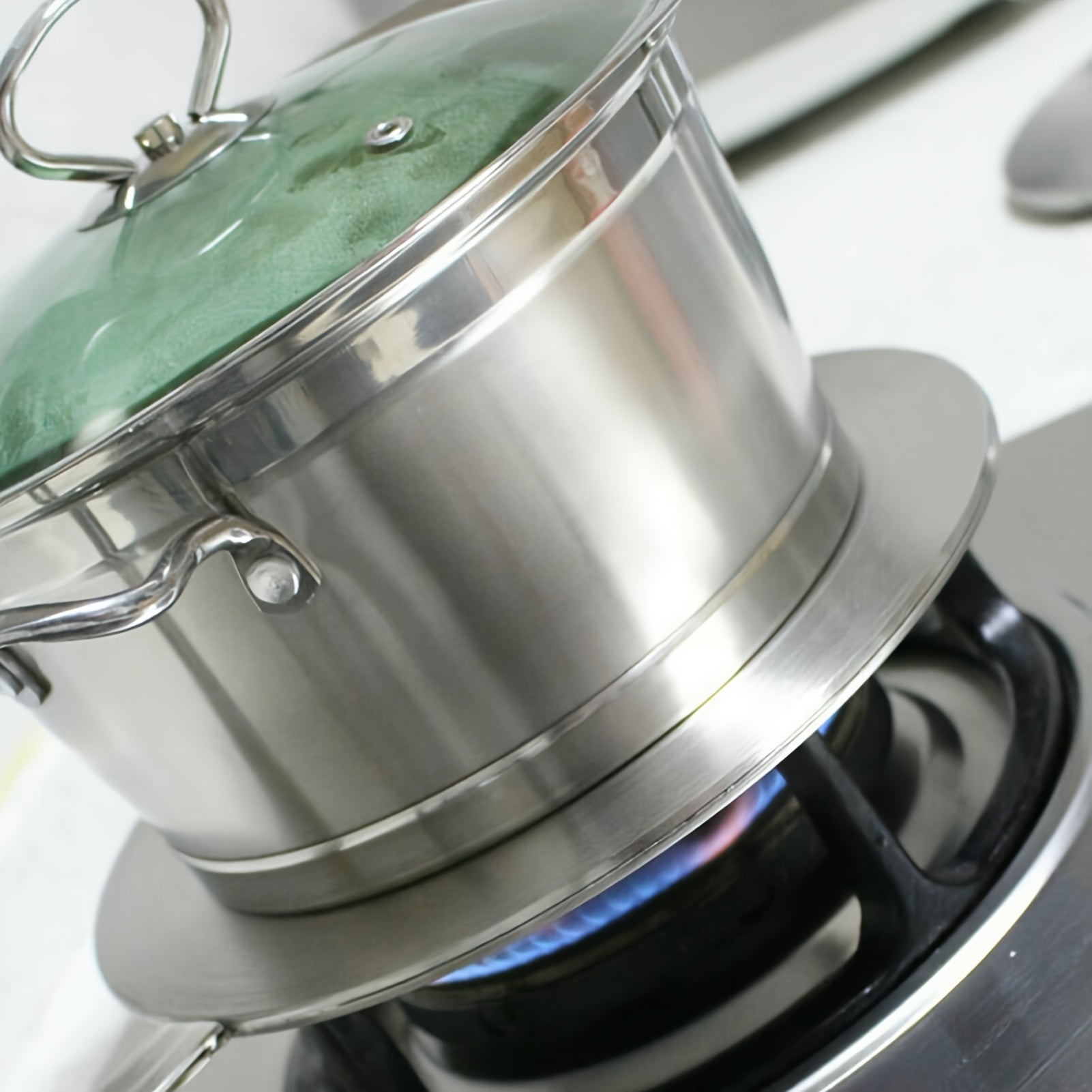 Induksion Pishirish Plitkasi Magnit Issiqlik Tarqatuvchi Plita - Temir Qozonlar va Keramika Qozonlar bilan Foydalanish Uchun Mos, Kompozit Po'latdan Yasalgan Oshxona Aksessuari, Adapterni O'z Ichiga Oladi