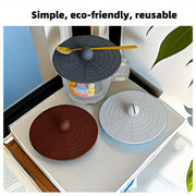 Silicone Cup Lid with Spoon Set Reusable Leakproof Cover for Ceramic Glass Tea Mug