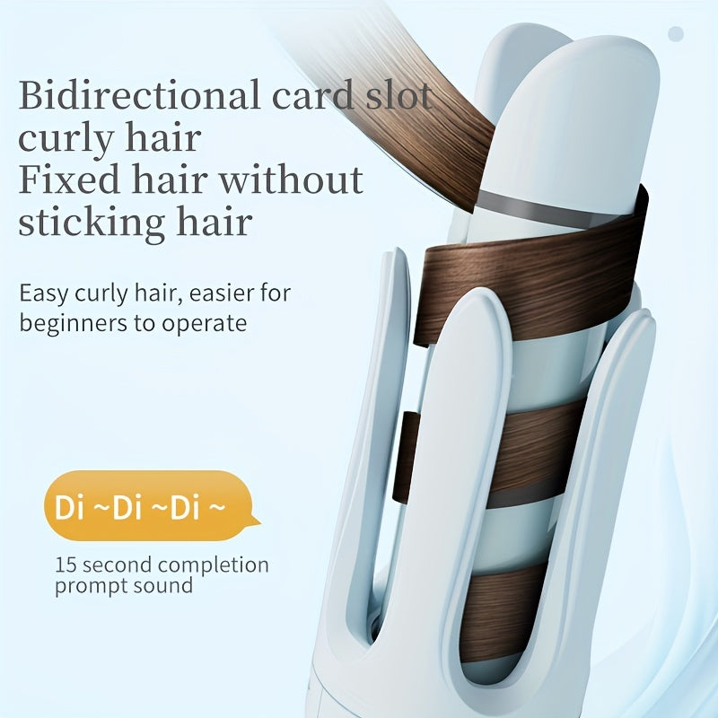 2-in-1 Automatic Hair Curler Straightener Negative Ion Smart Timer Auto Shut-off No Tangle