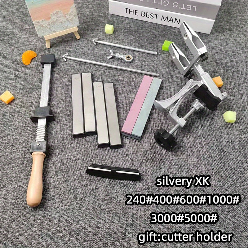 Fixed angle knife sharpener with diamond stone grinder for high-quality sharpening