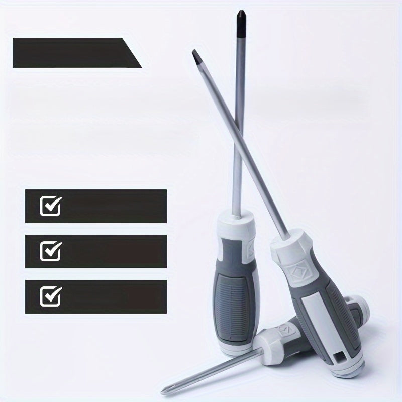 Universal Steel Magnetic Cross Screwdriver for Home and Car Use