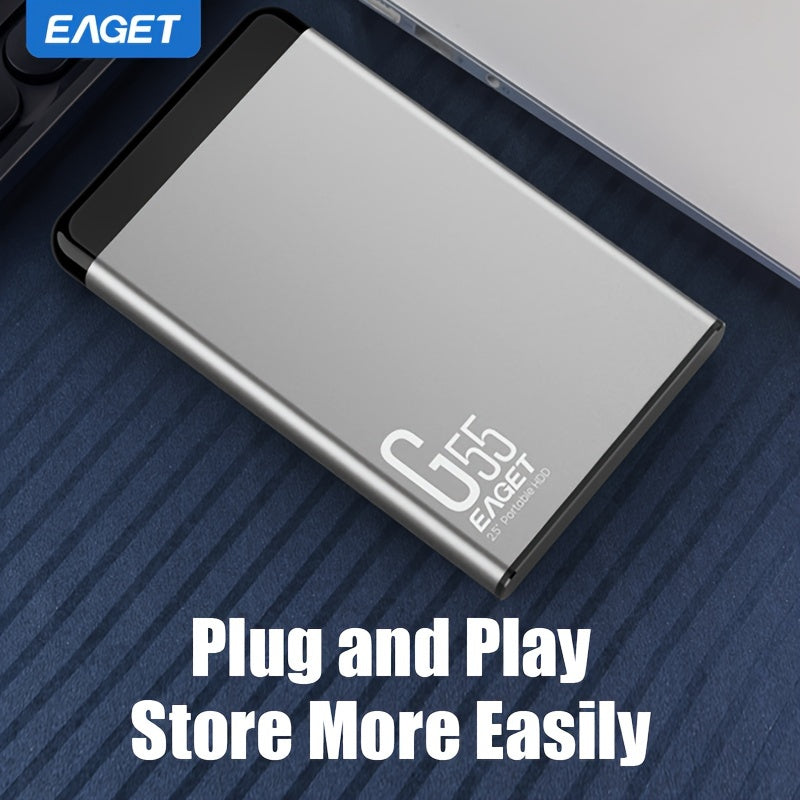Portable External Hard Drive 2TB USB 3.0 High-Speed Storage for Games Files Videos Music