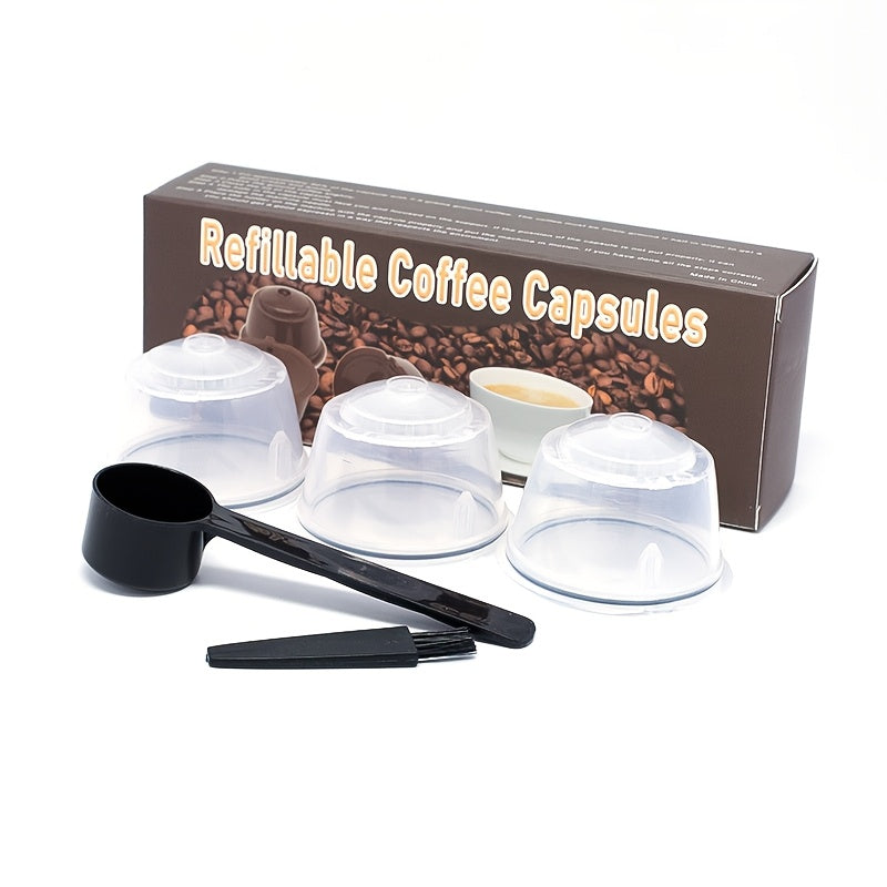 3-Pack Reusable Plastic Coffee Pods for Dolce Gusto Machines Refillable
