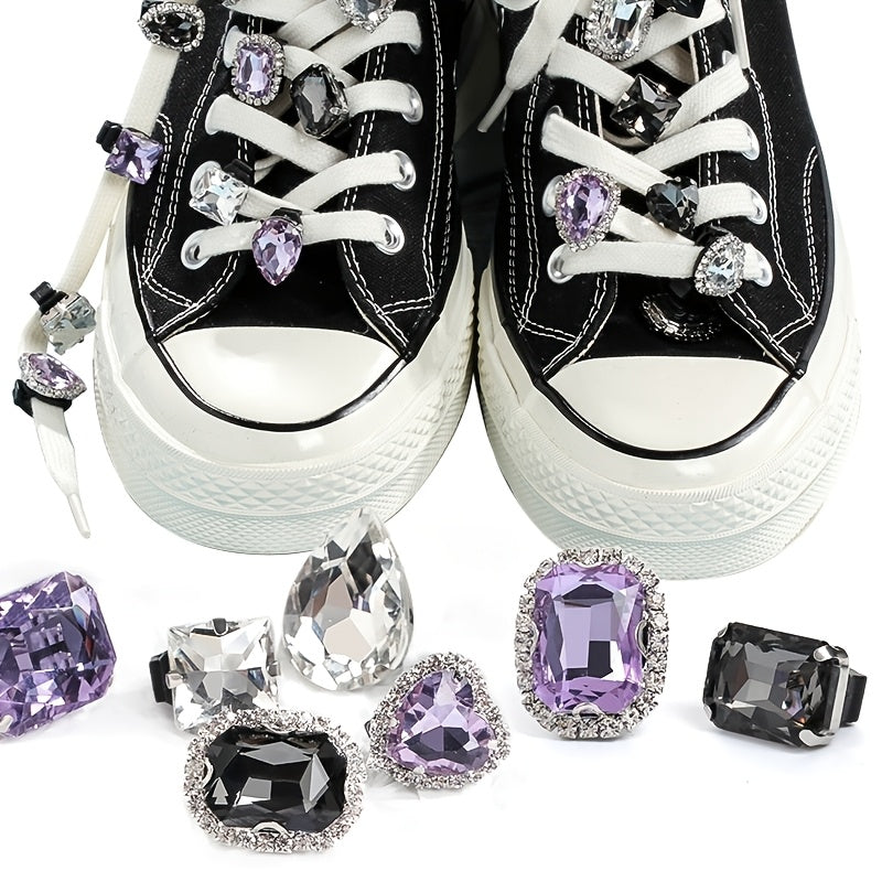 Women Shoe Accessories DIY Shoe Decorations Rhinestones and Buckles Pack