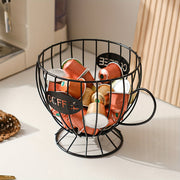 Gold Coffee Capsule Storage Rack, Home Snack Organizer, Cafe Bar Display Shelf