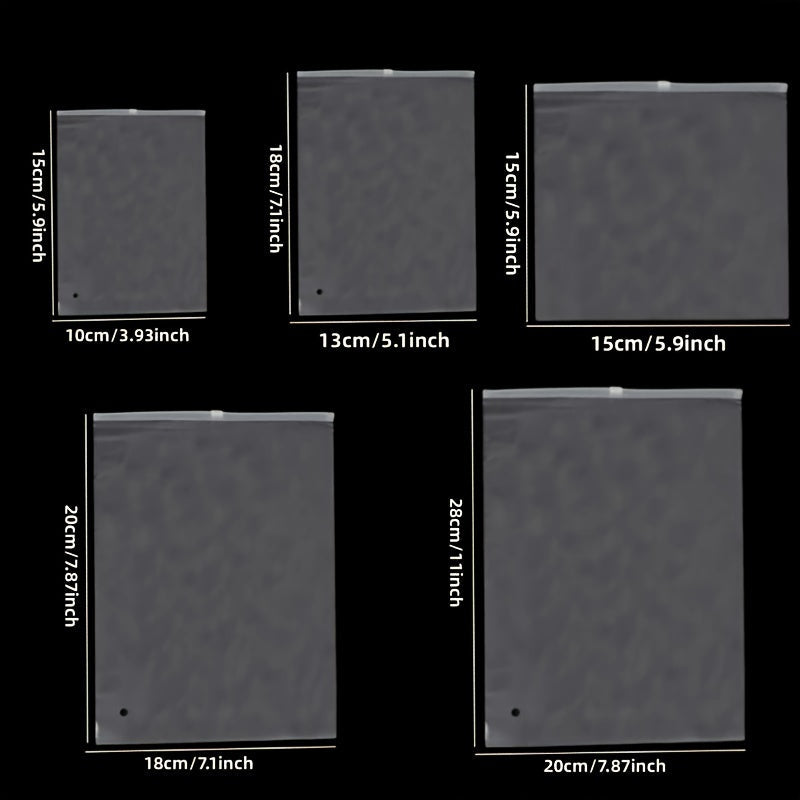 50 dona shaffof 14 Mil qayta ishlatiladigan Ziplock sumkalar, atıştırmalıklar, urug'lar, zargarlik buyumlari uchun paketlash