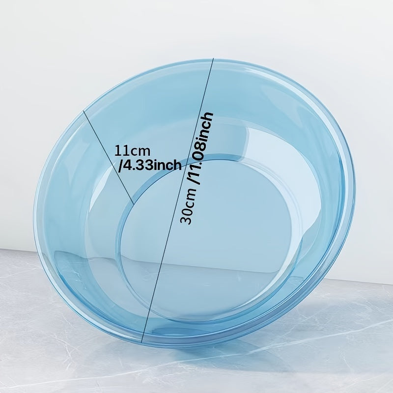 Clear Plastic Wash Basin Large Bathroom Utility Electricity-Free