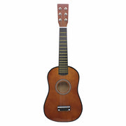 Mini Acoustic Guitar 23 Inch for Beginners Kids Coffee Brown