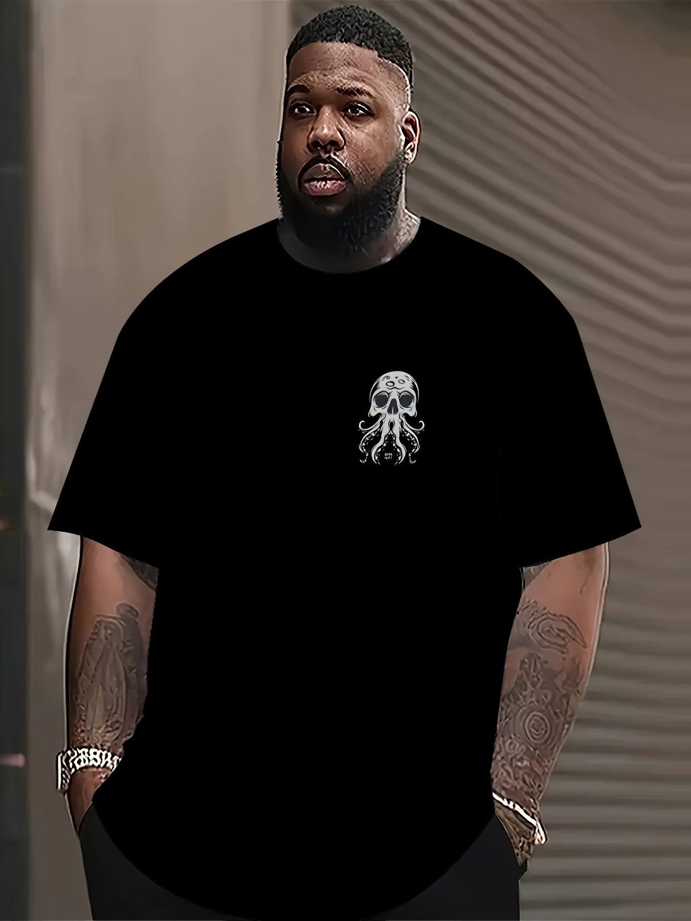 Мужская черная футболка в пиратском стиле с изображением осьминога и принтом "Мертвец для человека не расскажет сказки"