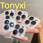 iPhone Camera Lens Protector Compatible with 16 Pro Max 14 15 13 11 12 Mini Scratch-Resistant Crystal Lens Ring