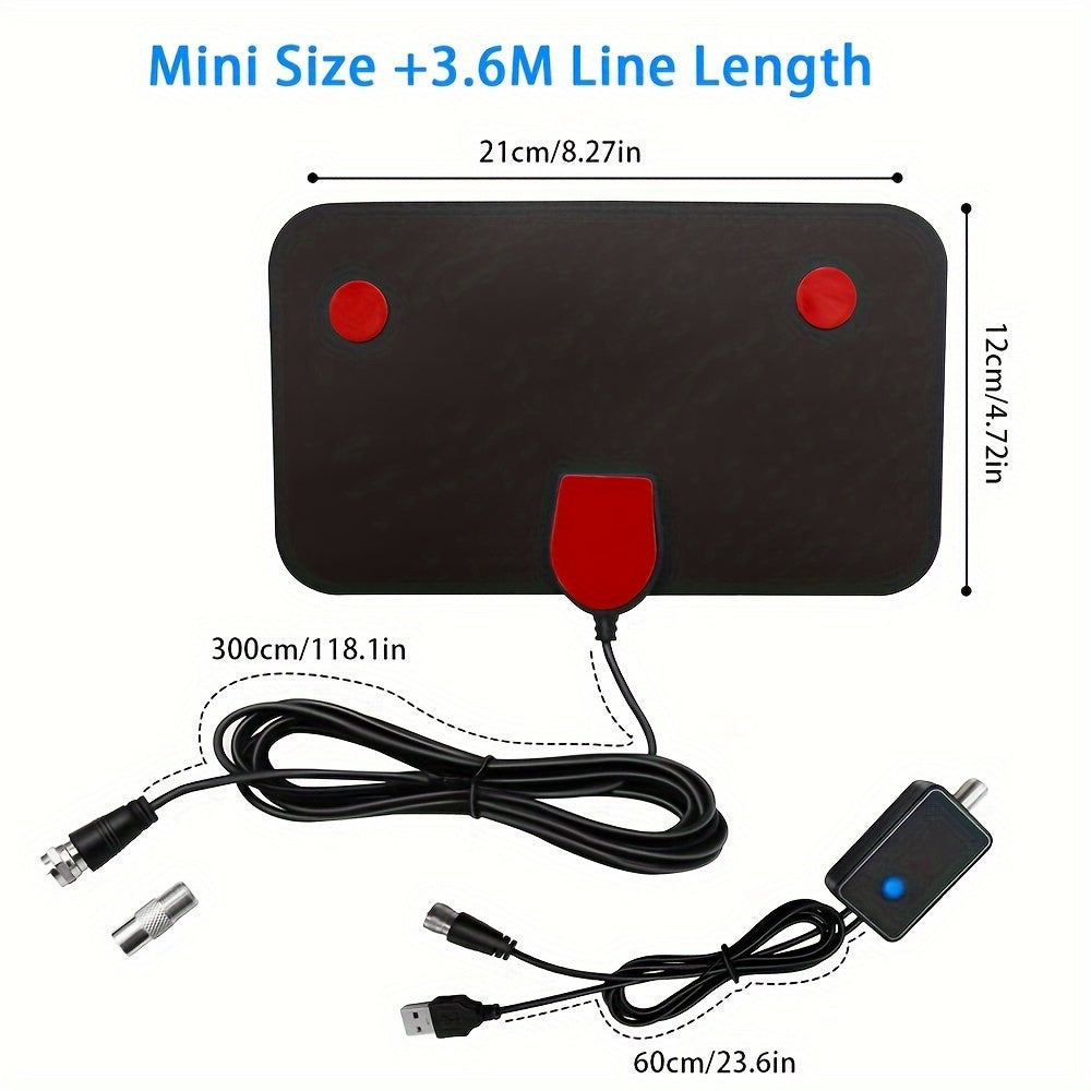 Indoor Digital TV Antenna 1080 Mile Range 4K Full HD Signal Booster USB Powered