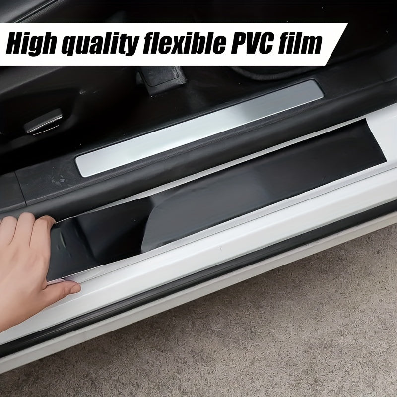 Avtomobil ichki bezak chizig'i mat qora vinil qoplama filmi, 3/5/7/10 sm