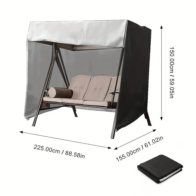 Сохраните вашу уличную качелю в безопасности с помощью этого водонепроницаемого чехла, разработанного для 3-местной качели. Идеально подходит для садовых, террасных, патио и дворовых качелей.