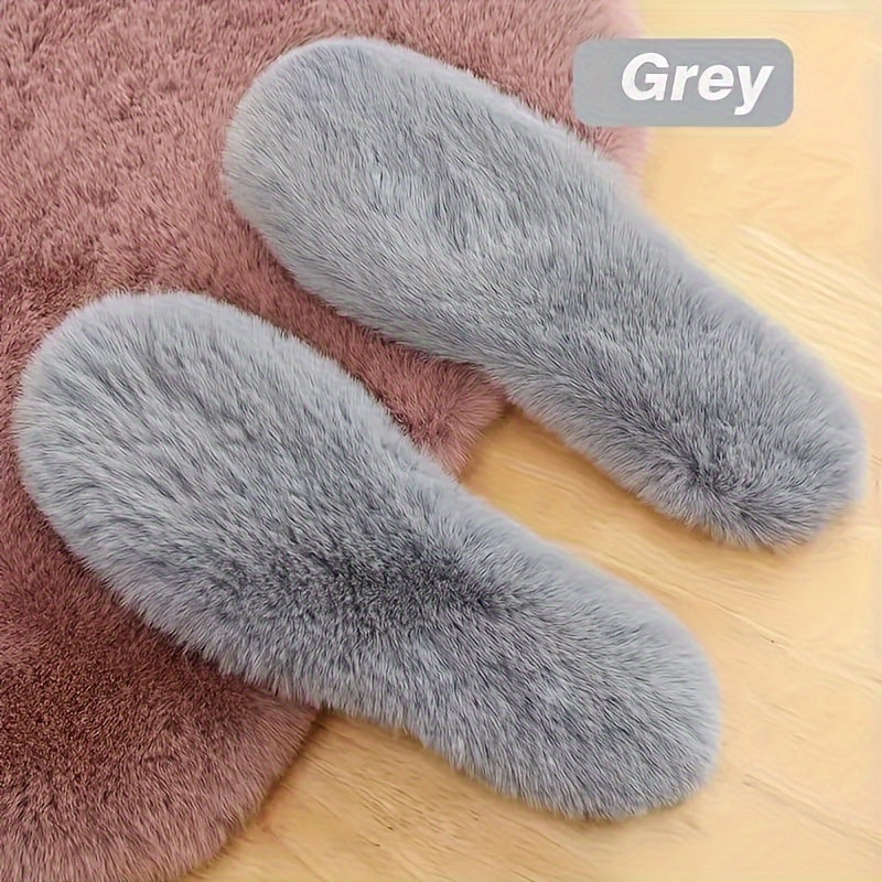 Unisex Wool Shoe Inserts Thick Warm Breathable Cold-Resistant Insoles