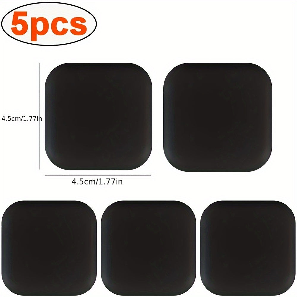 Silicone Door Stopper Pads Set of 5 White Grey Black Shockproof Quiet Protection