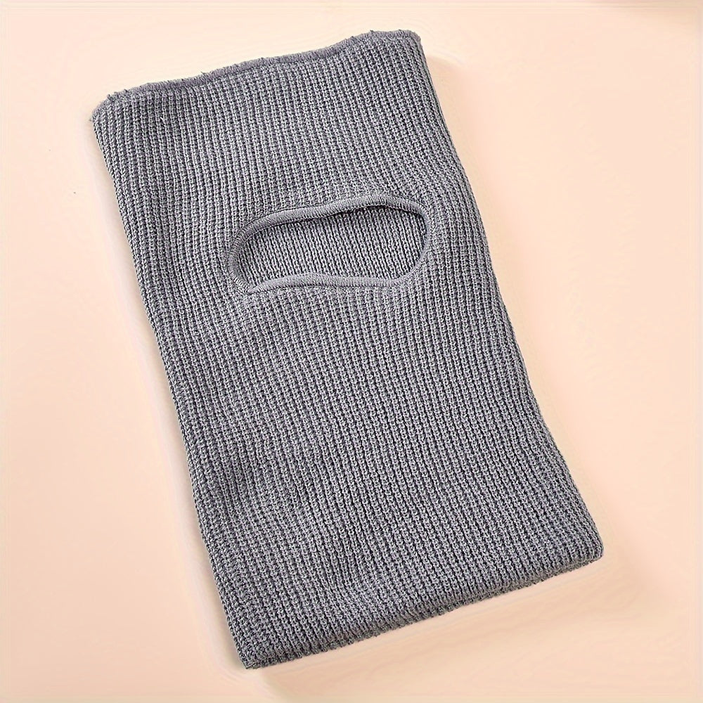 Winter Sports Face Mask with Knitted Single Eye Slot Candy Colors Warm Neck Protector