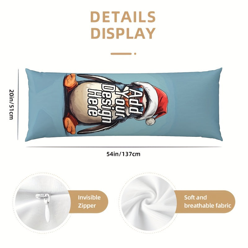 Personalized Photo Body Pillowcase for Valentine's Day Mother's Day Father's Day Anniversary Customizable Double-Sided Plush Hugging Pillow Cover