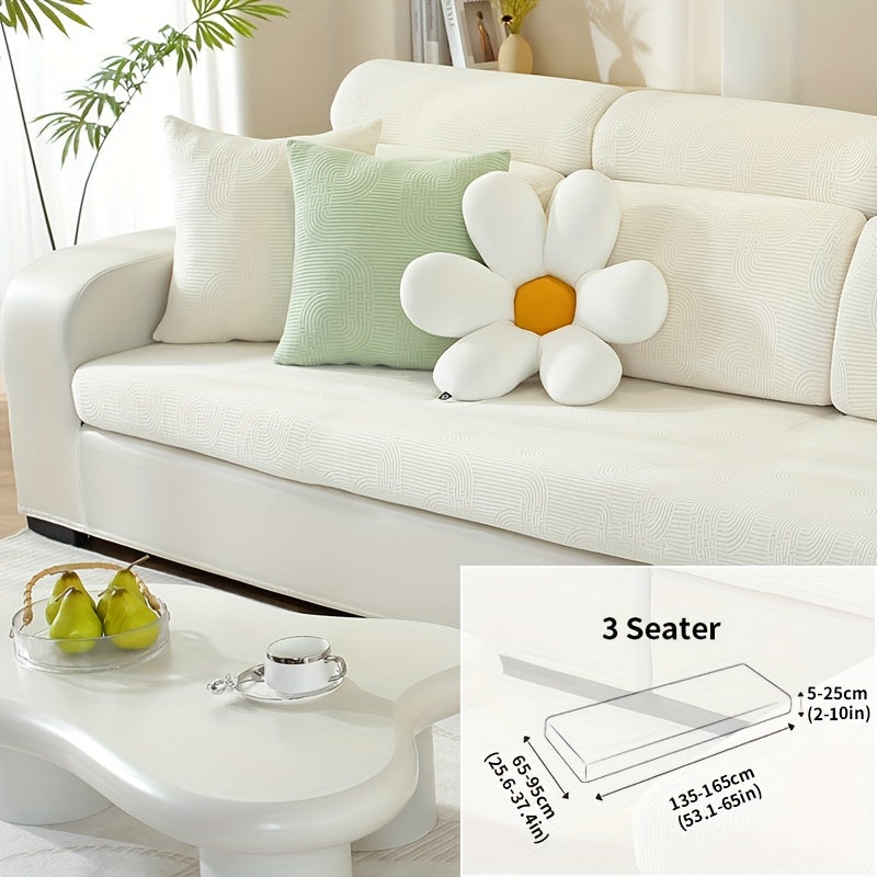 Чехол для дивана жаккард с универсальной посадкой и эластичным дизайном для защиты мебели и домашнего декора в любой комнате.