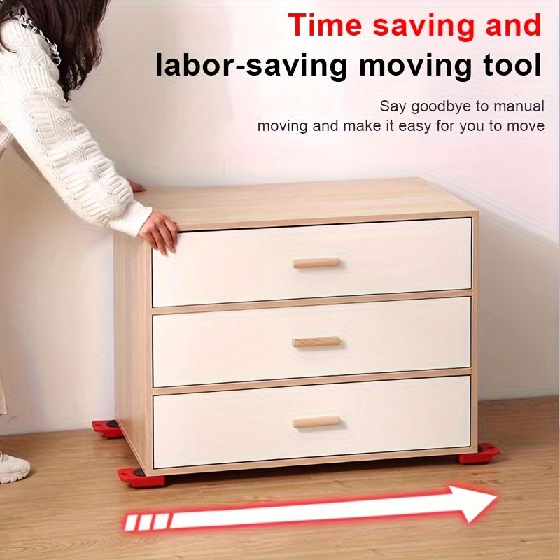 5-ta bo'lak mebel ko'tarish to'plami, 150kg yuklash quvvati va 360-daraja burilish g'ildiraklari bilan