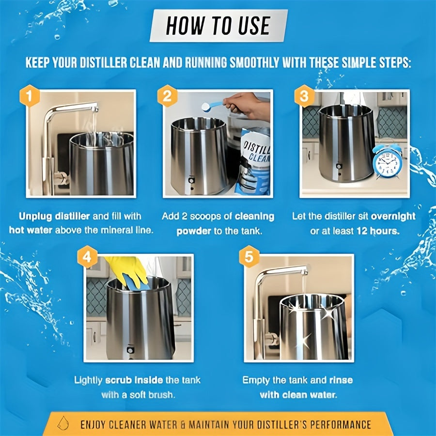 Paquete de 120 unidades de polvo limpiador de acero inoxidable de 10g, desengrasante de uso intensivo, no tóxico