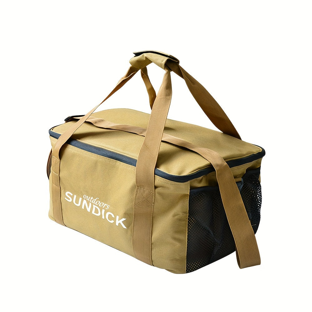 Набор для пикника и кемпинга на открытом воздухе с прочной сумкой для посуды и кухонных принадлежностей