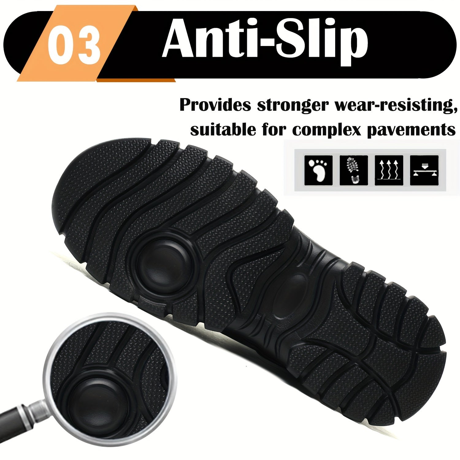 Men's High-Top Work Boots Puncture-Proof Safety Hiking Outdoor Durable