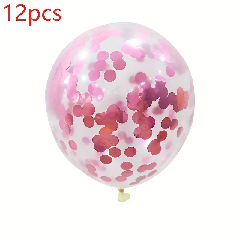 Globos de látex con confeti dorado y puntos de papel dorado para decoraciones de fiesta