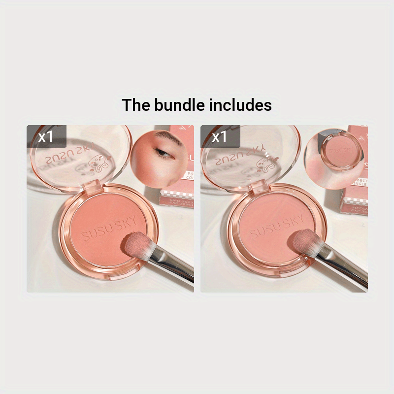 Women Monochrome Powder Blush Medium Coverage Natural Finish Pink Berry Red