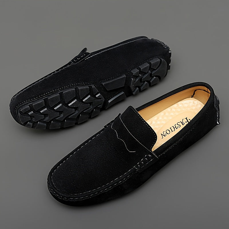 Women's Slip-On Flat Loafers Soft-Sole Non-Slip Round Toe Casual Shoes