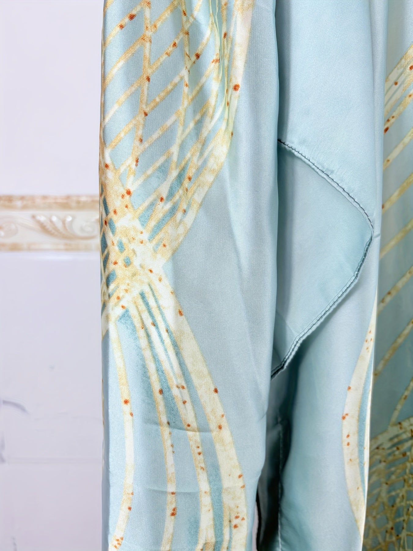 Платье-рубашка для женщин больших размеров с бохемским цветочным принтом, полиэстер, рукава баттерфляй