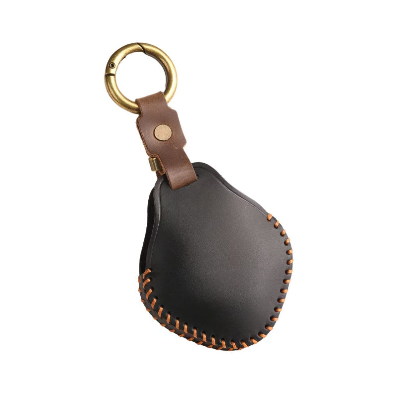 Car Remote Key Fob Cover Leather Case with Keyring for Car Protection
