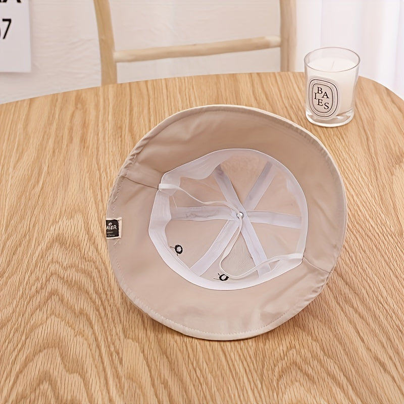 Children's White Breathable Fisherman Hat for 3 Months to 2 Years Summer Spring Autumn