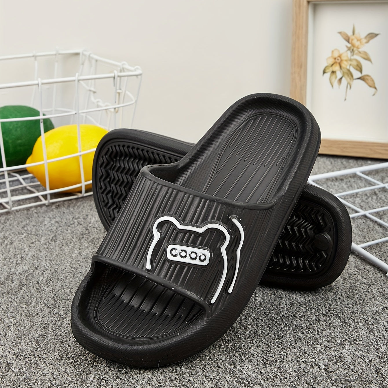 Kids Cartoon Slippers Non-Slip Lightweight Open Toe Indoor Shower Pool All Seasons