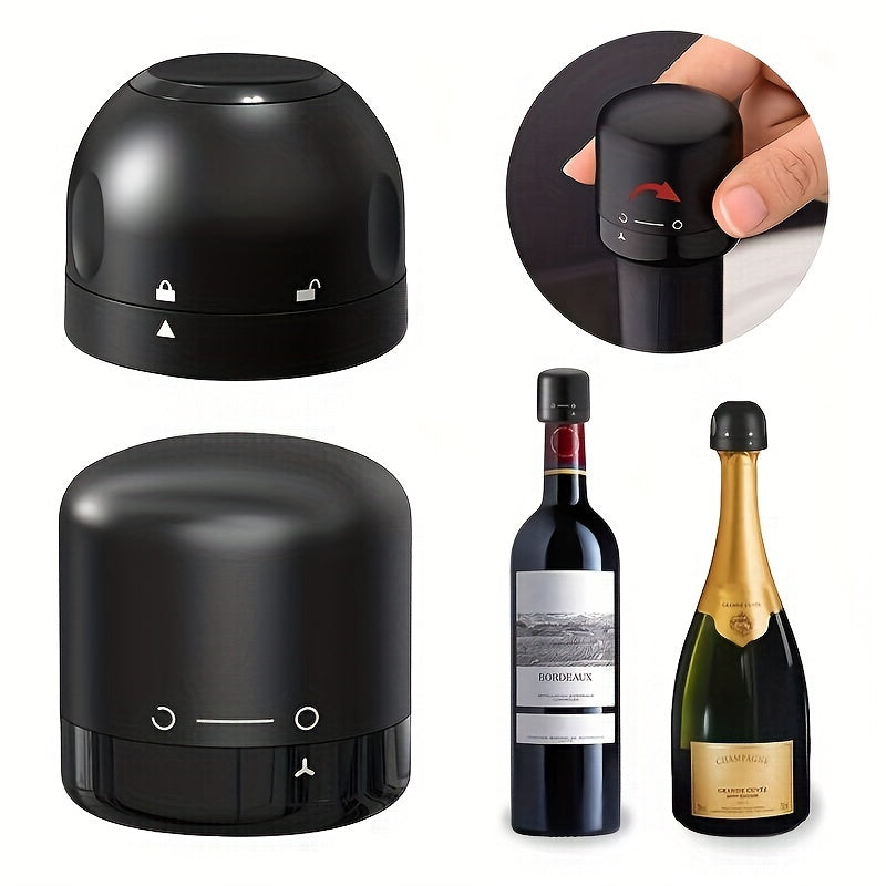 Reusable Vacuum Wine and Champagne Bottle Stoppers Leak-Proof for Hotels and Restaurants