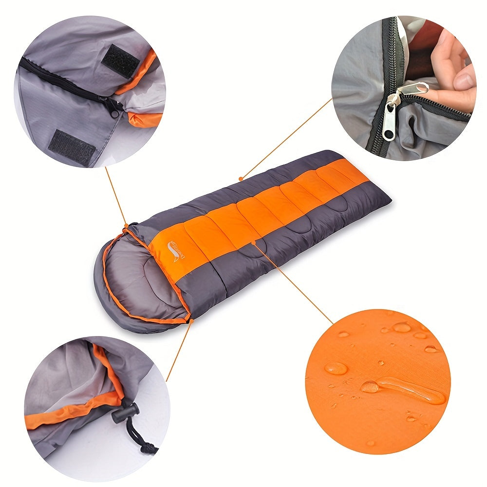 Lightweight 3-Season Synthetic Fiber Sleeping Bag for Backpacking Camping Hiking Travel