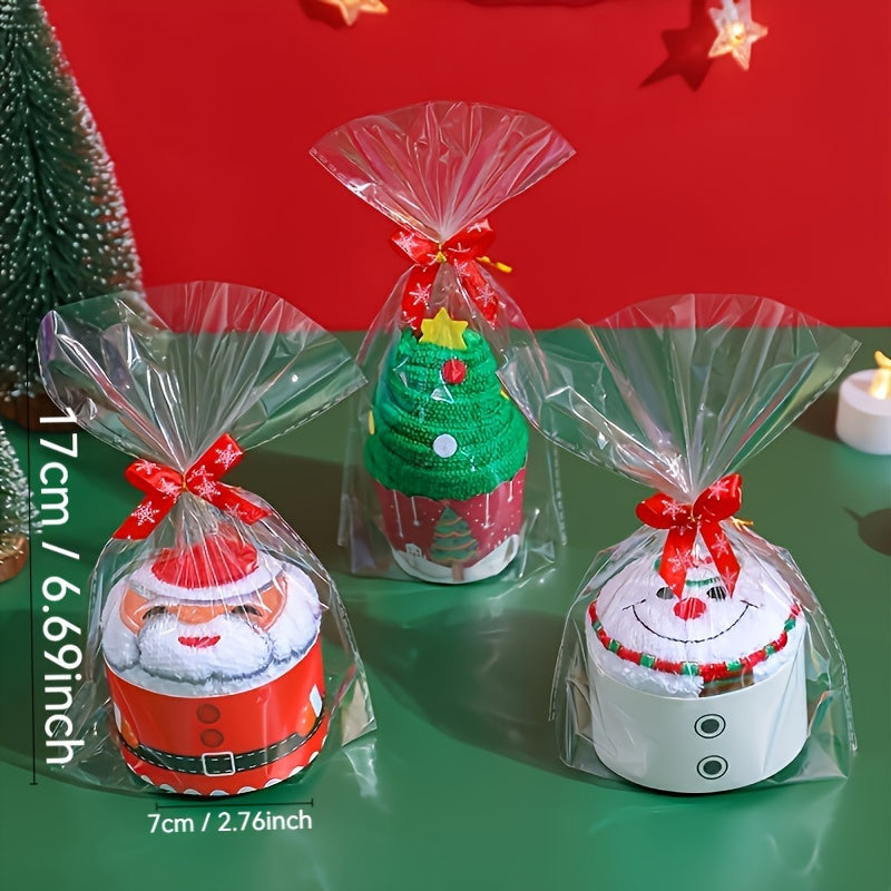 Christmas Kitchen Towel Set Santa Snowman Tree Microfiber Holiday Decor Gift