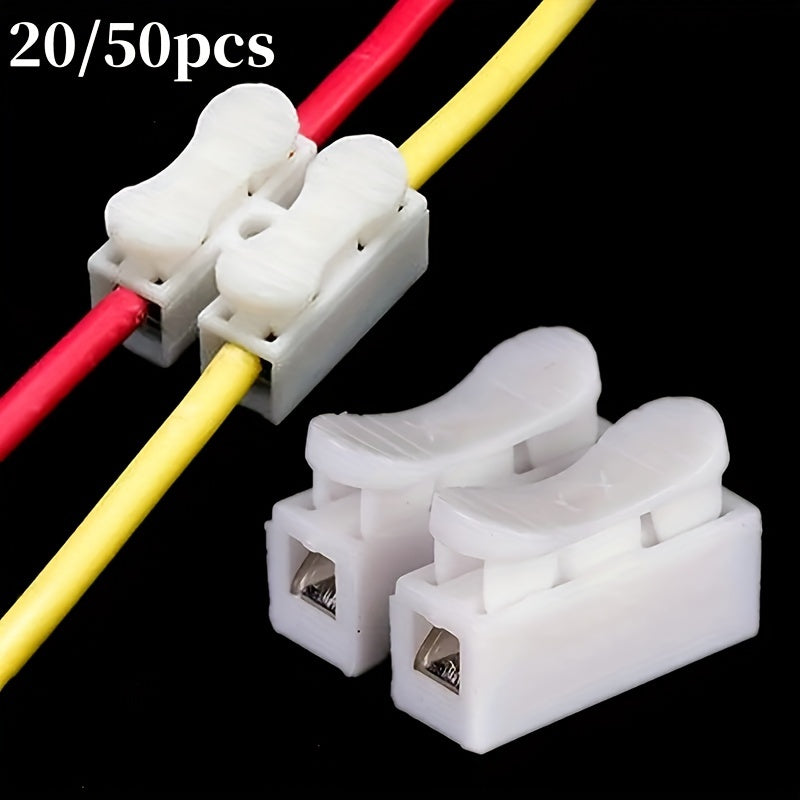 White Quick Splice Wire Connectors 20/50 Pack Insulated Electrical Connectors