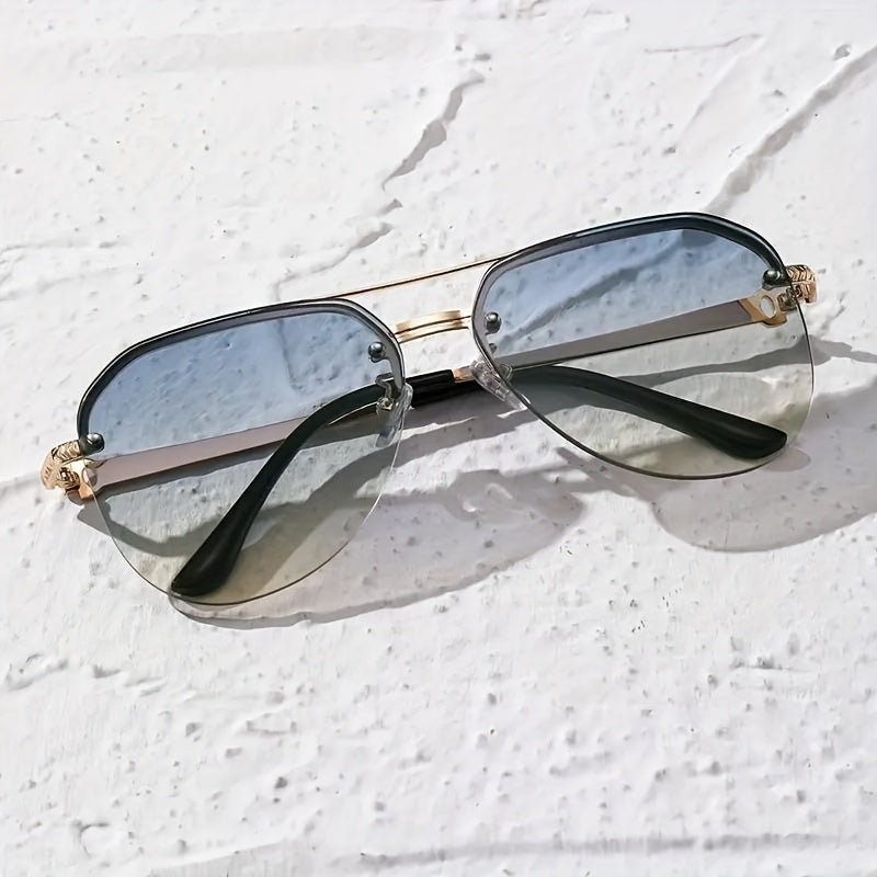 Винтажные очки с полукаркасом из нержавеющей стали для вождения и чтения