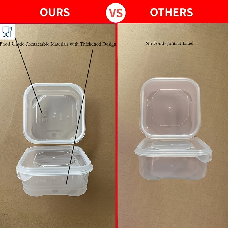 10pcs Refrigerator Frozen Meat Storage Boxes with Separated Compartments and Sealed Preservation