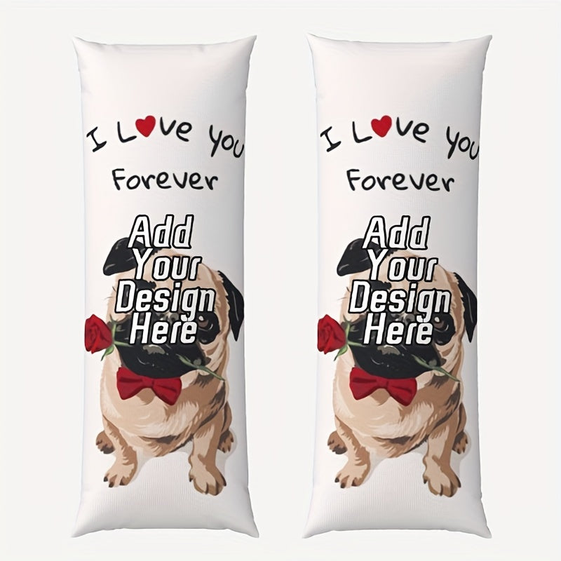 Almohada corporal personalizada para perros 20x54 pulgadas, regalo de doble cara con foto personalizada para amantes de los perros