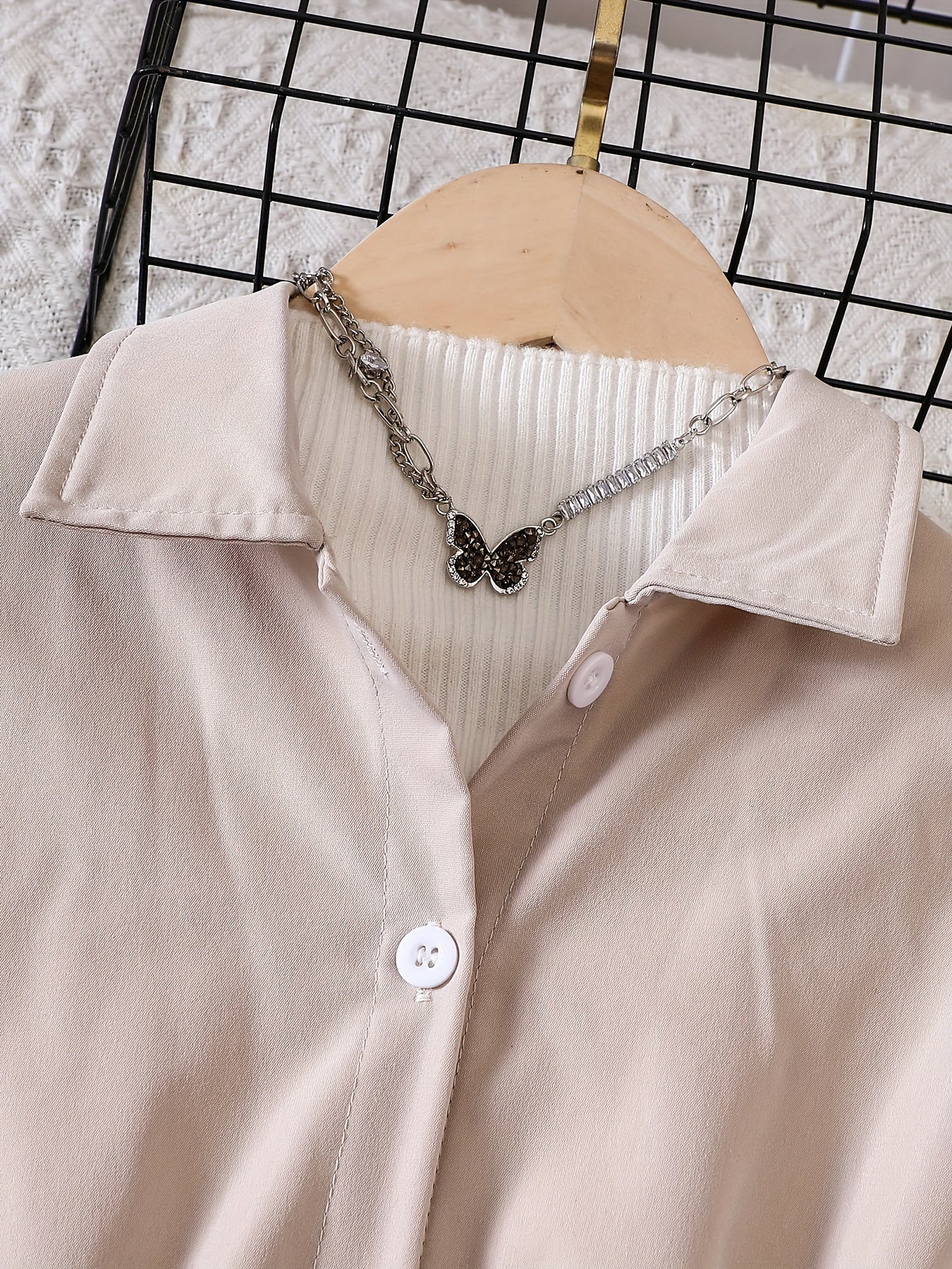 Girls Fall Outfit Set with Bell Sleeve Shirt and Black Leggings for Kids