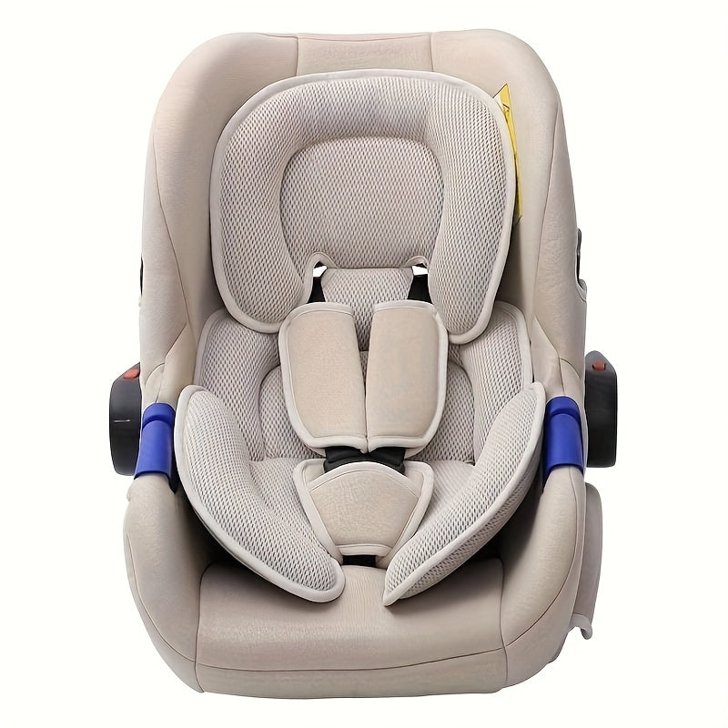 Baby Stroller Cushion Set with Safety Seat Inner Protector and Double-Sided Waist Cushion