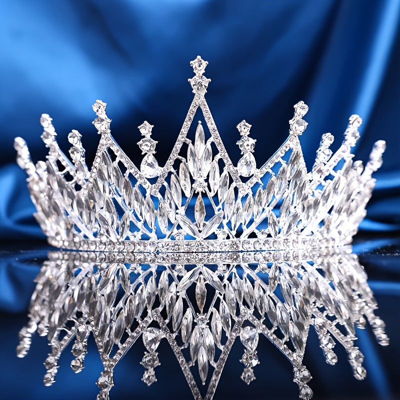 Vintage to'yli tiara alloy kristal taqini romantik qirolicha uslubi ayollar uchun